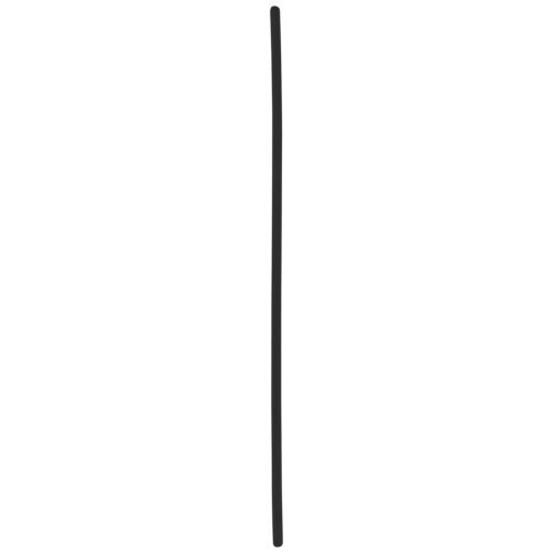 Langer schwarzer Piercingstab aus Bioplast, Stärke 1,6 mm, Länge 90 mm auf weißem Hintergrund