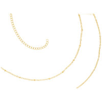 Goldene Doublerow Bauchkette aus Chirurgenstahl Goldene zweireihige Bauchkette auf weißem Hintergrund, aus Chirurgenstahl 316L