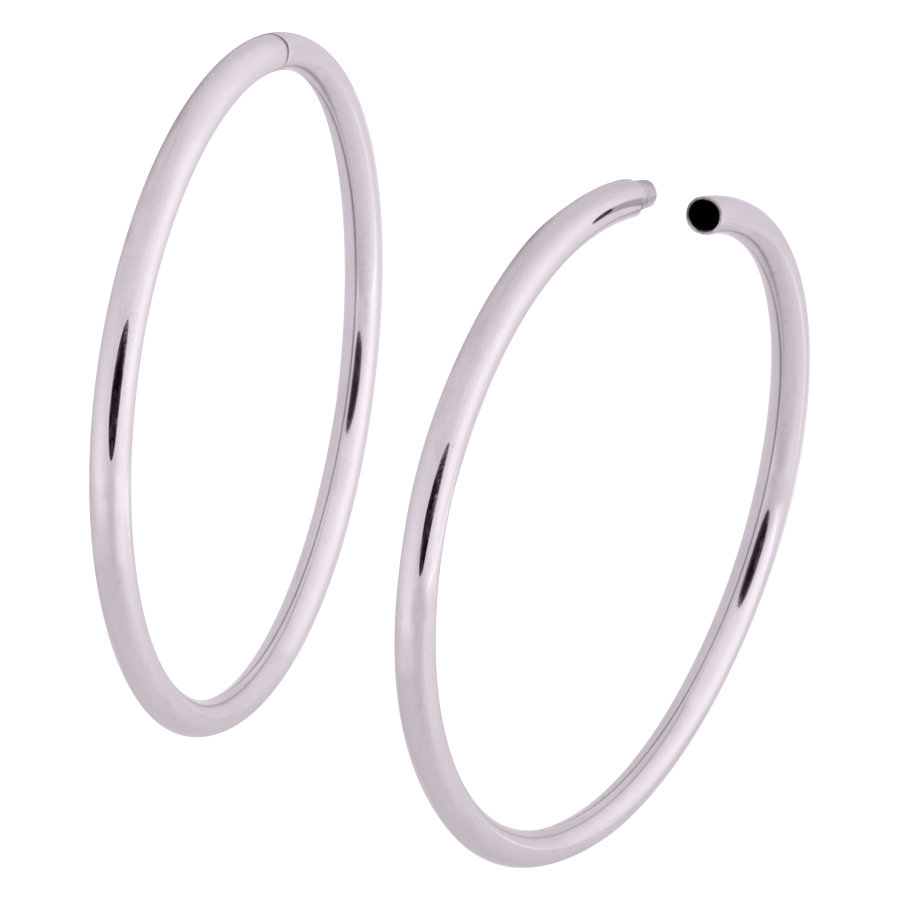 Elegante Hollowed Hoops in Roségold