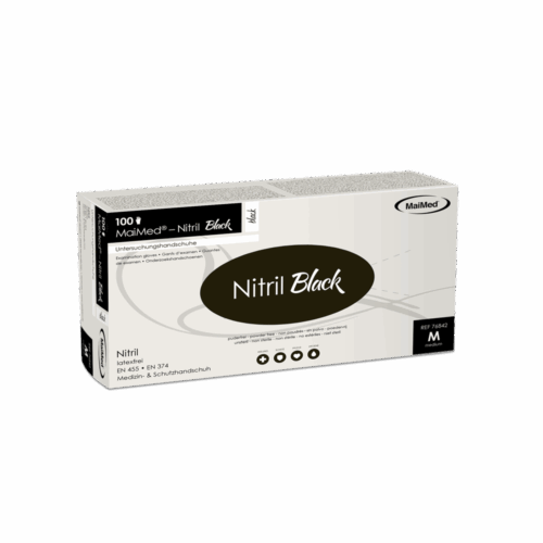 MaiMed Nitril Black Gloves