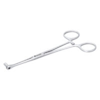 Septum Close End Werkzeug aus Edelstahl Silbernes Septum Close End Werkzeug auf weißem Hintergrund
