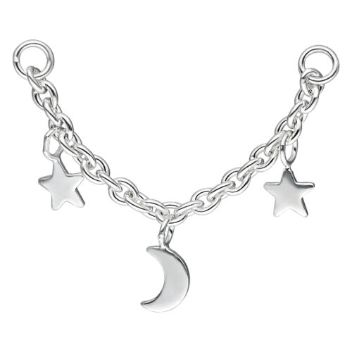 Moon & Stars Piercing Connection Chain