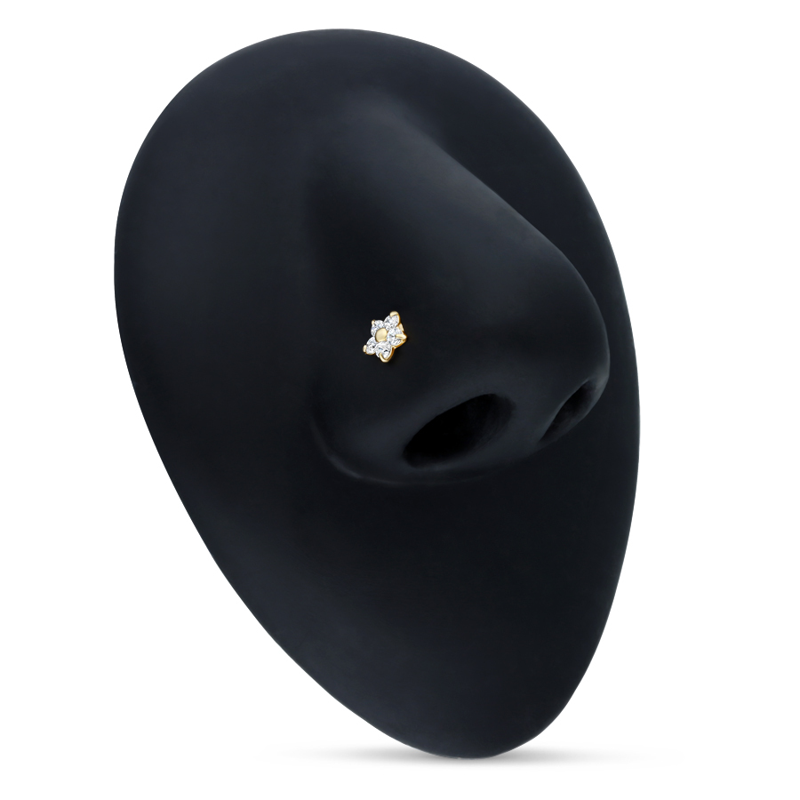 18k Crystal Flower Nosestud 18k Crystal Flower Nosestud