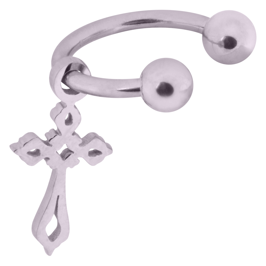 Gothic Kreuz Ohrring aus Chirurgenstahl