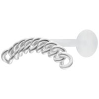 Silbernes Chunky Chain Push Fit Labret Silbernes Labret mit massiver Kettenglieder-Optik auf weißem Hintergrund