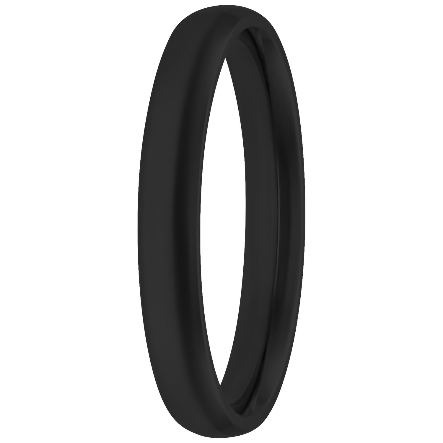 Schwarzer Basic Ring 17,0 mm aus Chirurgenstahl Schwarzer Ring aus Chirurgenstahl, Größe 17,0 mm, auf weißem Hintergrund