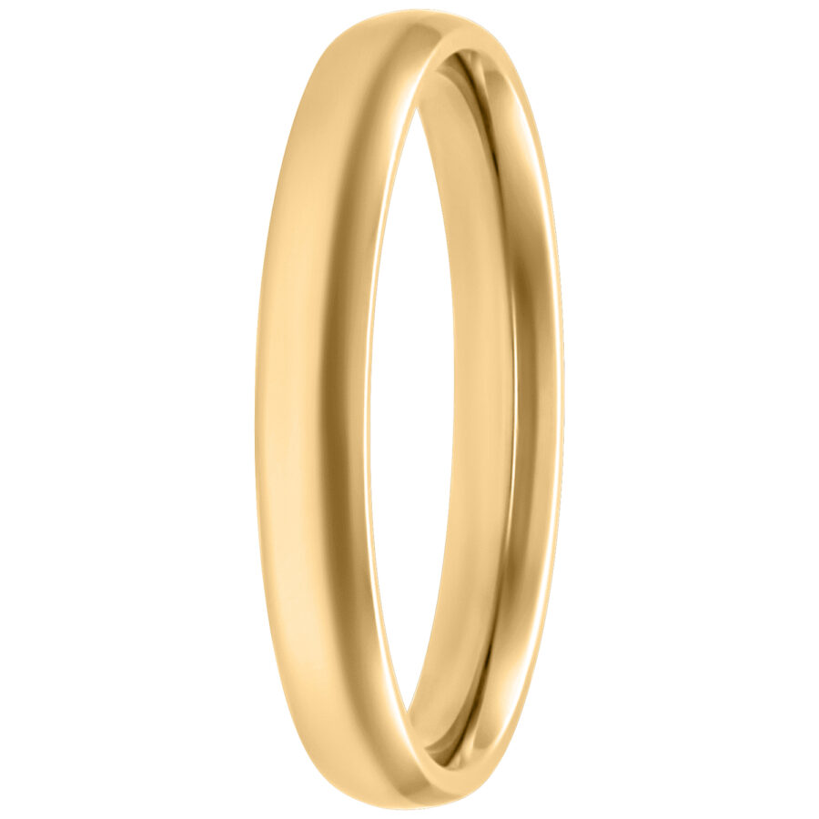 Goldener Ring aus Chirurgenstahl 316L, Größe 17,0 mm, auf weißem Hintergrund