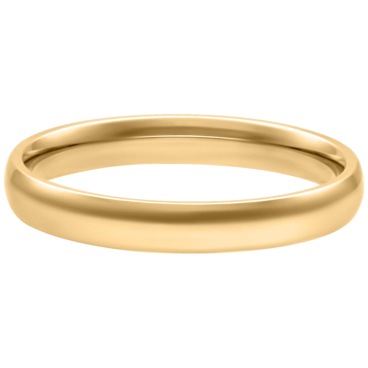 Goldener Basic Ring 17,0 mm aus Chirurgenstahl Schlichter goldener Ring aus Chirurgenstahl, 17,0 mm Größe, auf weißem Hintergrund