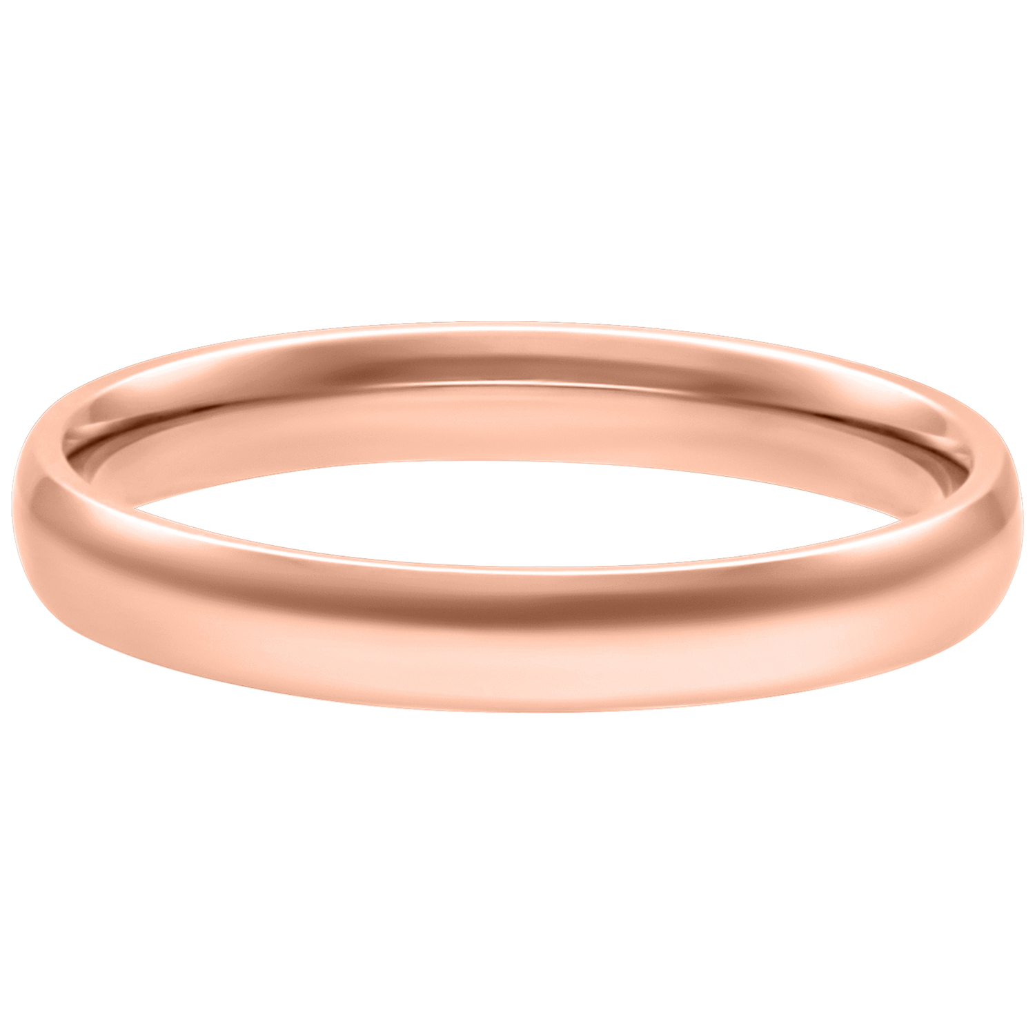 Basic Ring in Roségold, 17,0 mm Roségoldener Ring in 17,0 mm auf weißem Hintergrund