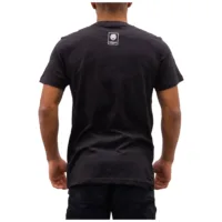 Schwarzes Wildcat T-Shirt mit Logoprint Rückansicht eines schwarzen Wildcat T-Shirts mit Logoprint auf weißem Hintergrund