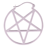 Schwarze Creole mit Pentagramm-Design auf weißem Hintergrund