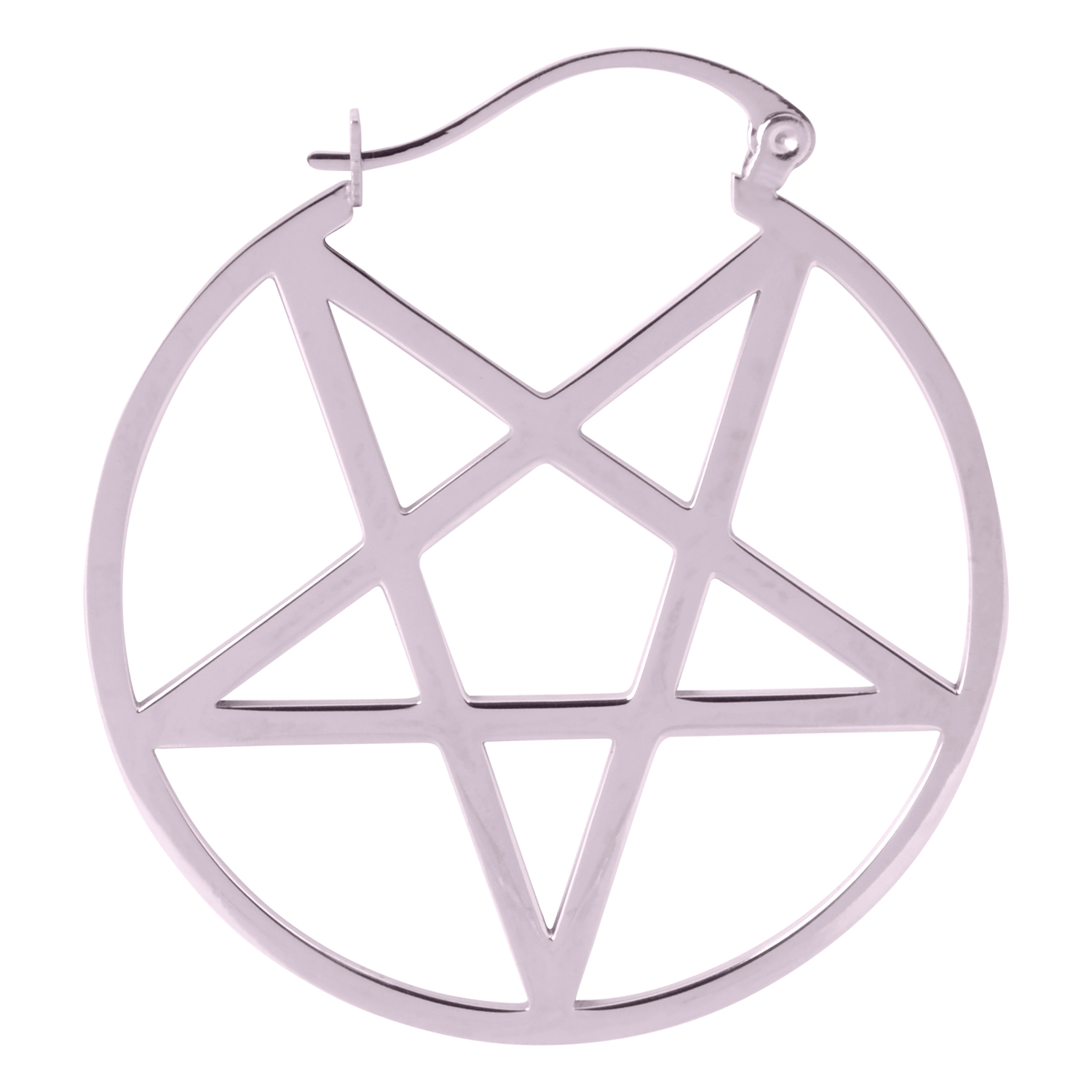 Schwarze Creole mit Pentagramm-Design auf weißem Hintergrund