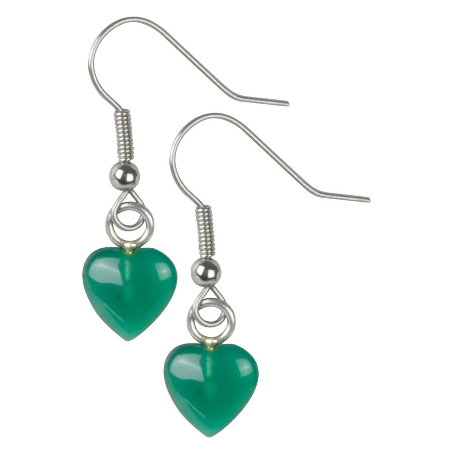 Cheap BELLA BOX Silver Stuby Earrings With Heart Shape Emerald Gemstones 5A  Zircon wedding party female fine jewelry gift | Joom