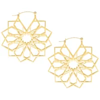 Kaleidoscope Hoops in Gold - Ohrschmuck Goldene Kaleidoscope Hoops aus Chirurgenstahl auf weißem Hintergrund