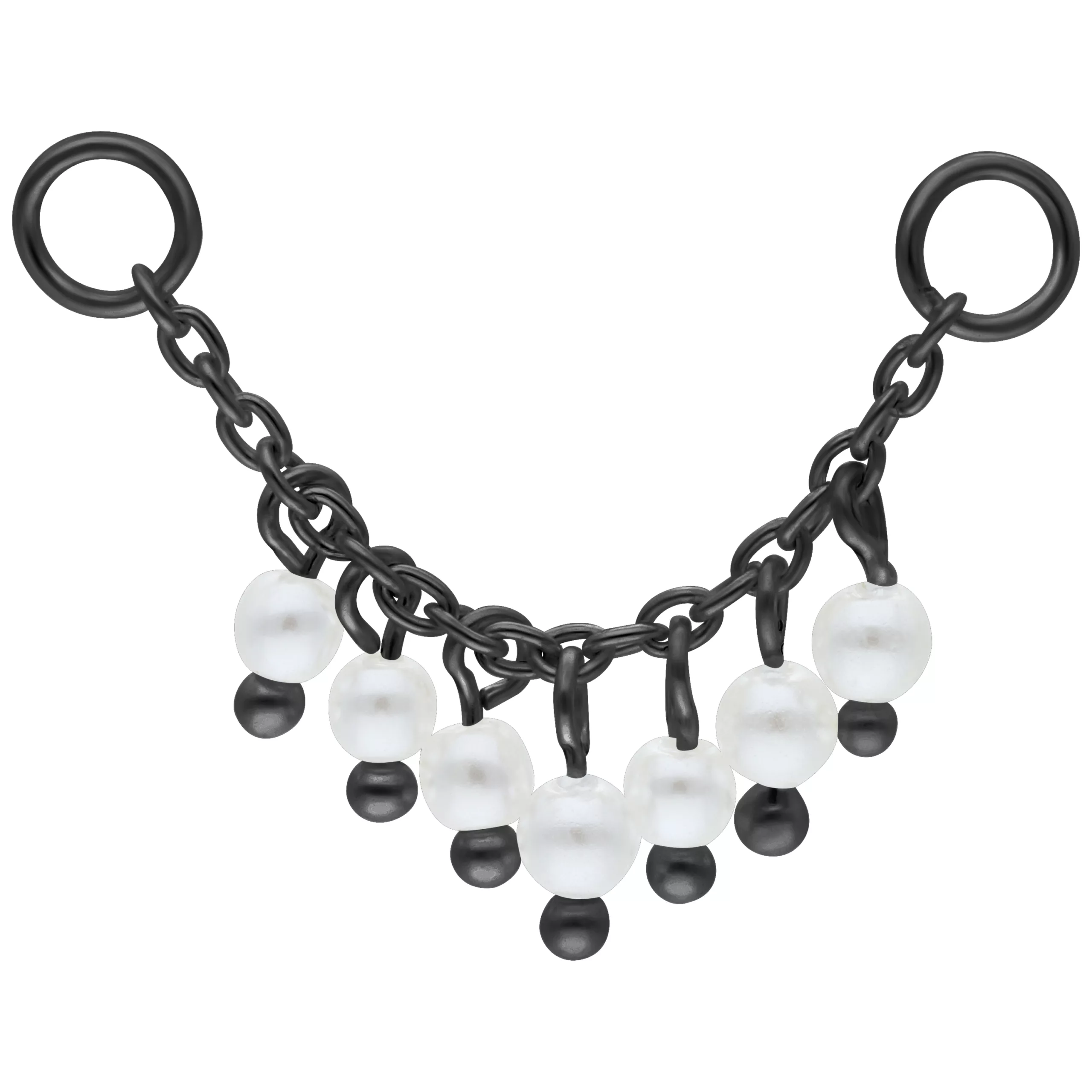 Little Synthetic Pearls Piercing Connection Chain