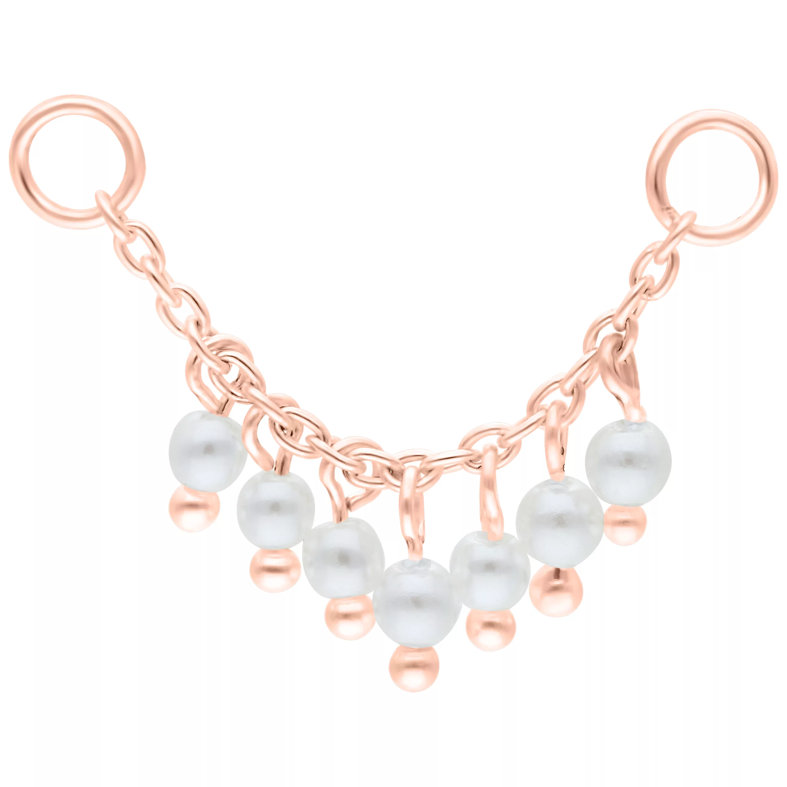 Little Synthetic Pearls Piercing Connection Chain