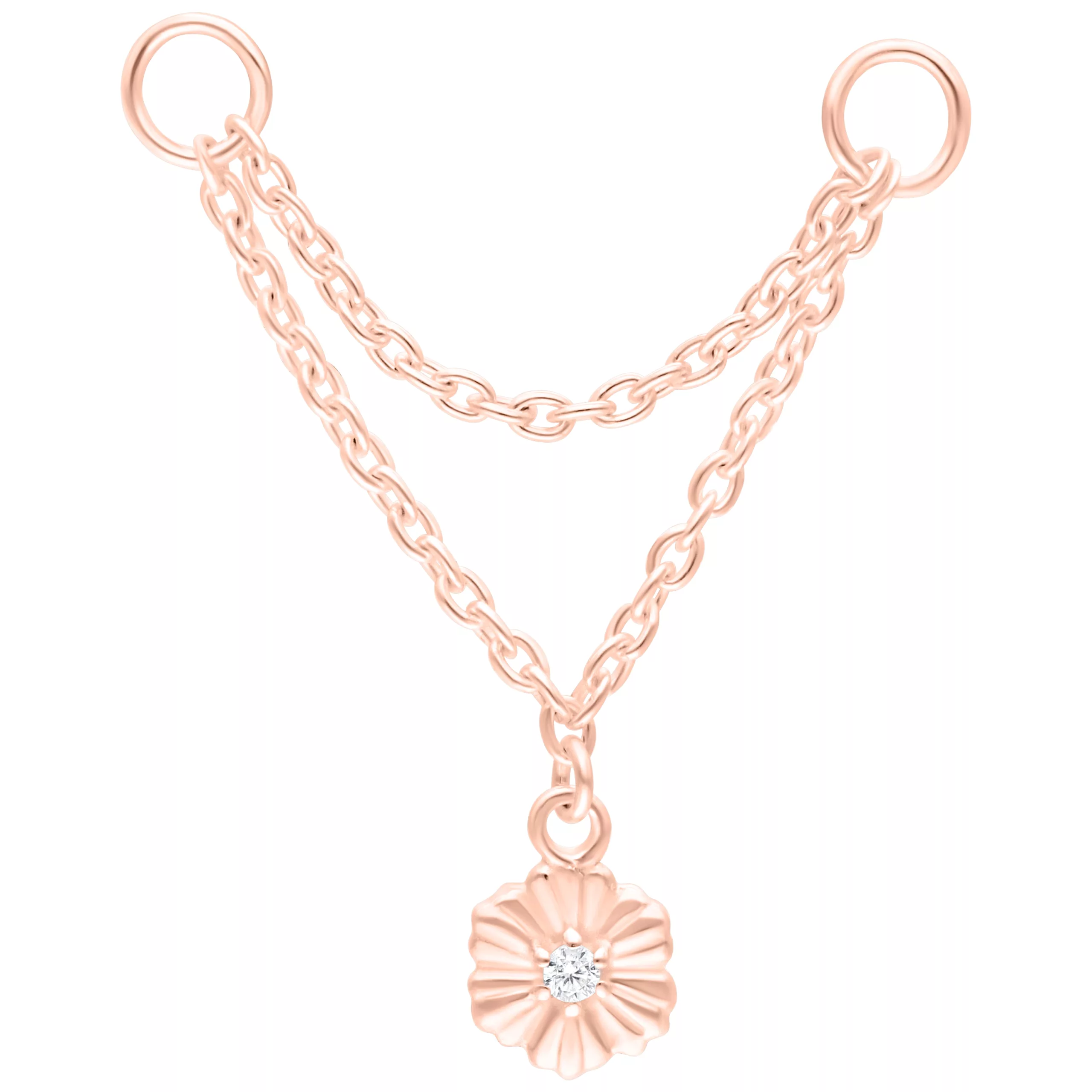 Little Hibiscus Piercing Connection Chain