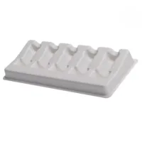 Weißer Cartridge-Halter aus Kunststoff, rechteckig mit 10 Slots