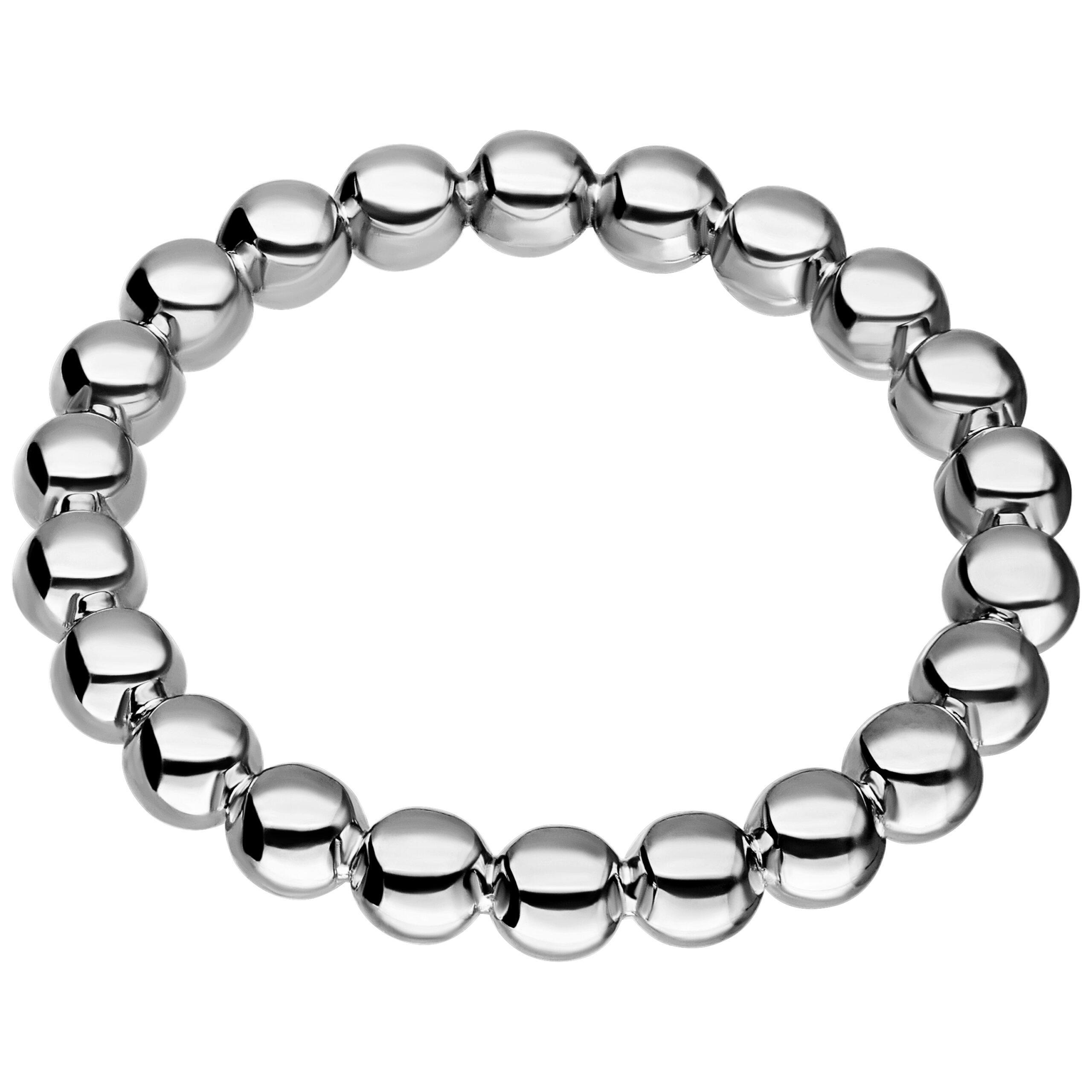 Silberner Bubble Ring 17,0 mm Silberner Bubble Ring aus Chirurgenstahl, 17,0 mm, auf weißem Hintergrund