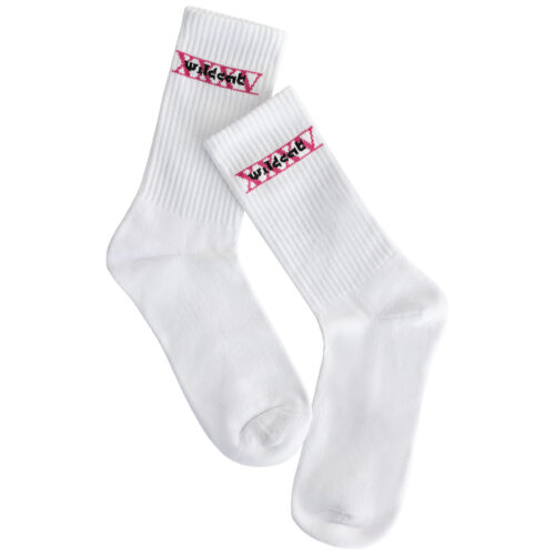 Weiße Socken Wild Socks XXXV aus Baumwolle, Größe 36-40, auf weißem Hintergrund