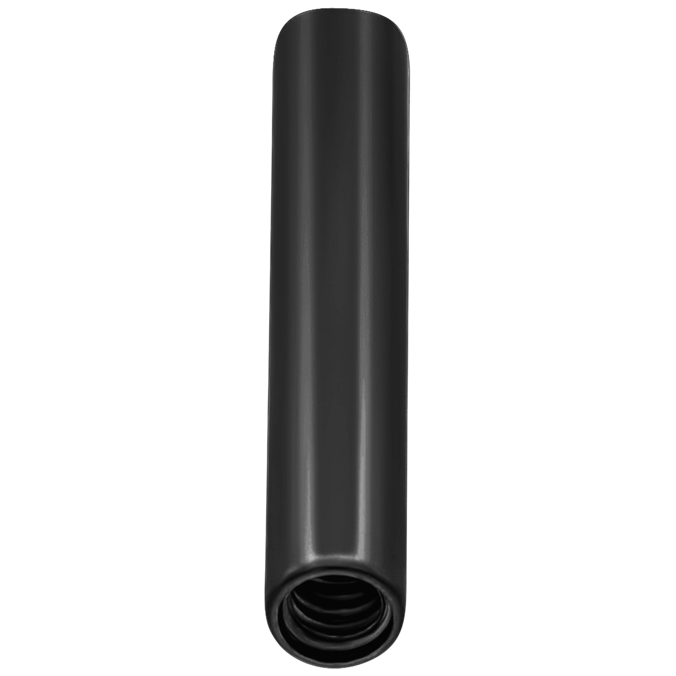 Schwarzer Titan-Stab mit Innengewinde, 14,0 mm Länge, auf weißem Hintergrund