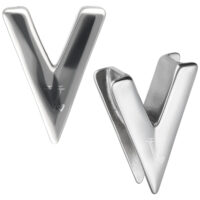 Verena Venus V Earsaddles in Silber Silberne Verena Venus V Earsaddles auf weißem Hintergrund