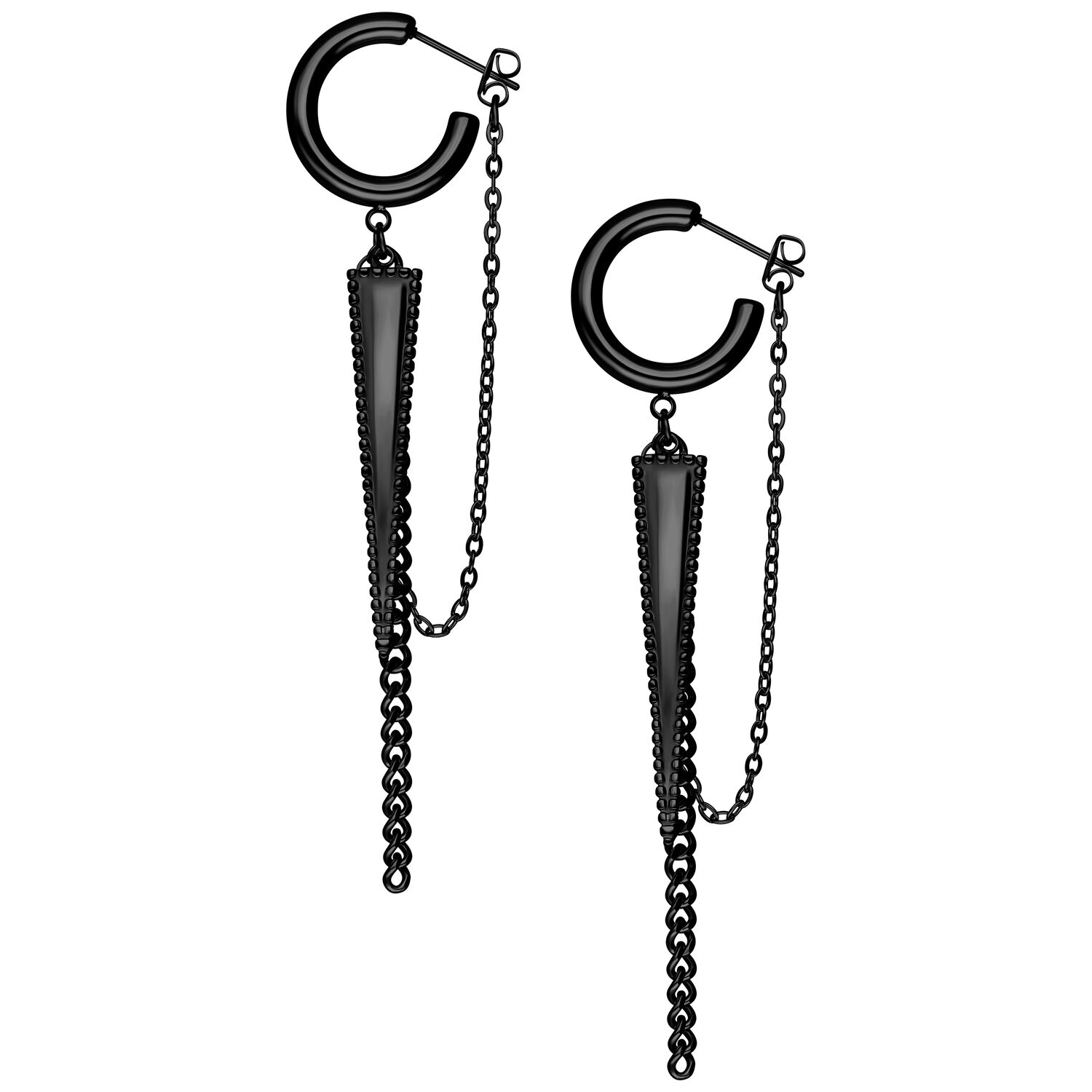 Little rockin´Triangle Earstuds - Black Metal