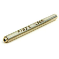 Kugelhalter für 2,5 mm Kugeln aus Edelstahl Silberner Kugelhalter für 2,5 mm Kugeln auf weißem Hintergrund