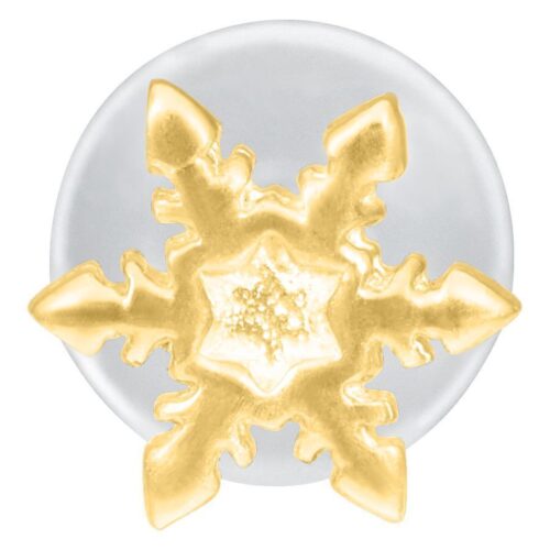 Snowflake Push-Fit Labret<!--63ecb3cd18968--> - Golden Metal