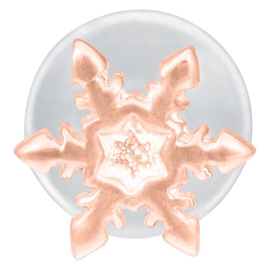 Snowflake Push-Fit Labret<!--63ecb3cd18968--> - Rosegold