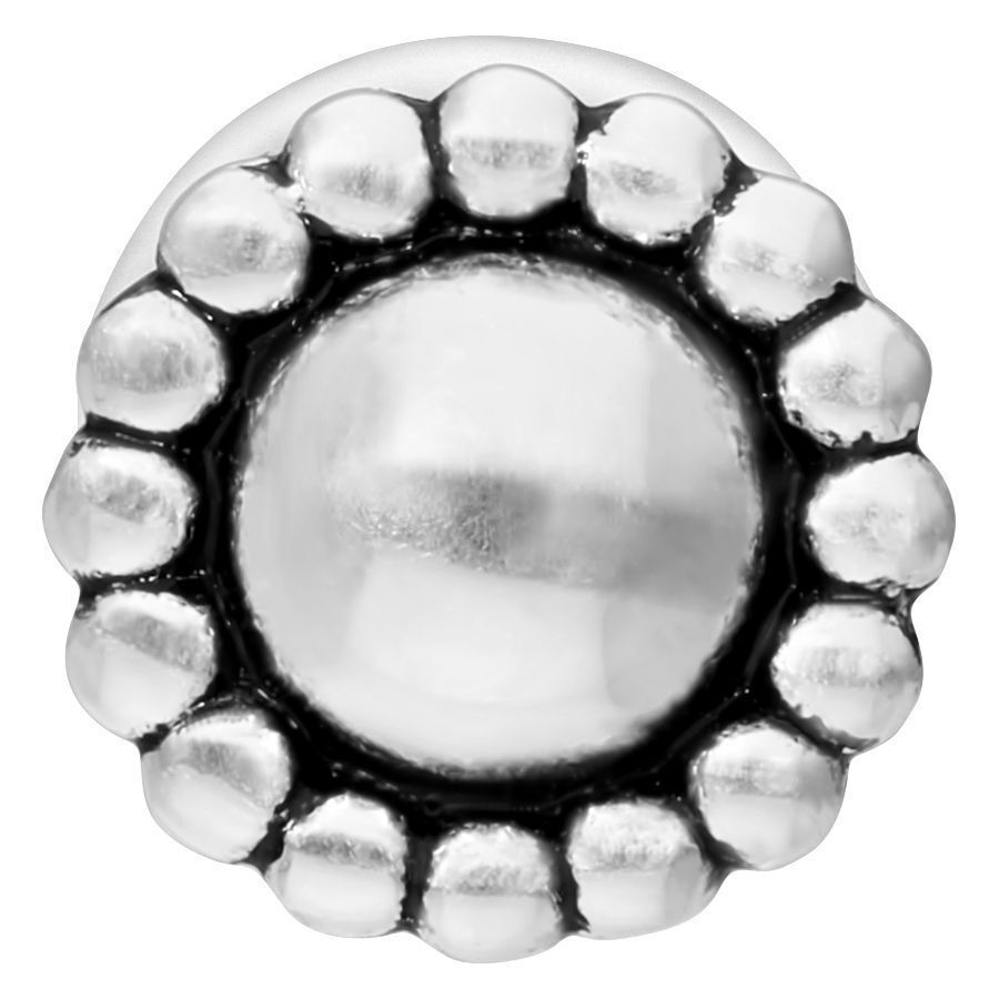 Silbernes Nub Labret Push-Fit Labret Silbernes Push-Fit Labret mit runder Platte und Kugeldesign