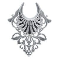 Filigrane barocke Ear Saddles aus silbernem Chirurgenstahl