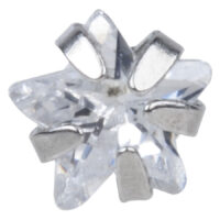 Steel Basicline® Internally Threaded Jewelled Labret Star Stone Steel Basicline® Internally Threaded Jewelled Labret Star Stone