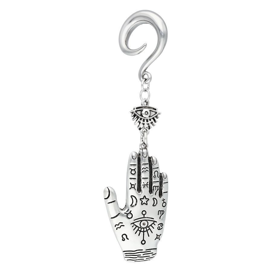 Hamsa Hand Ohrgewicht in Silber Hamsa Hand Ear Weights
