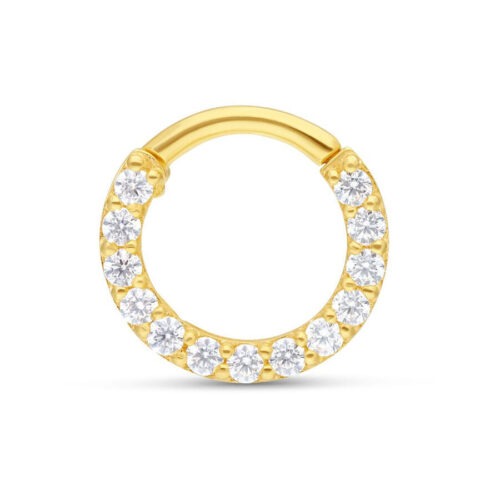 18k Pave Set Septum Ring <!--5d415b8bd849b-->