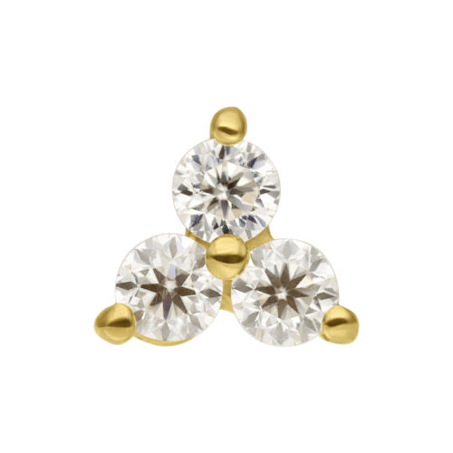 14K Perfect Fit Moissanit Trinity Attachment 3.5mm