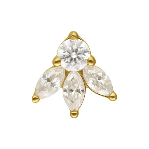 14K Perfect Fit Moissanit Lotus Attachment