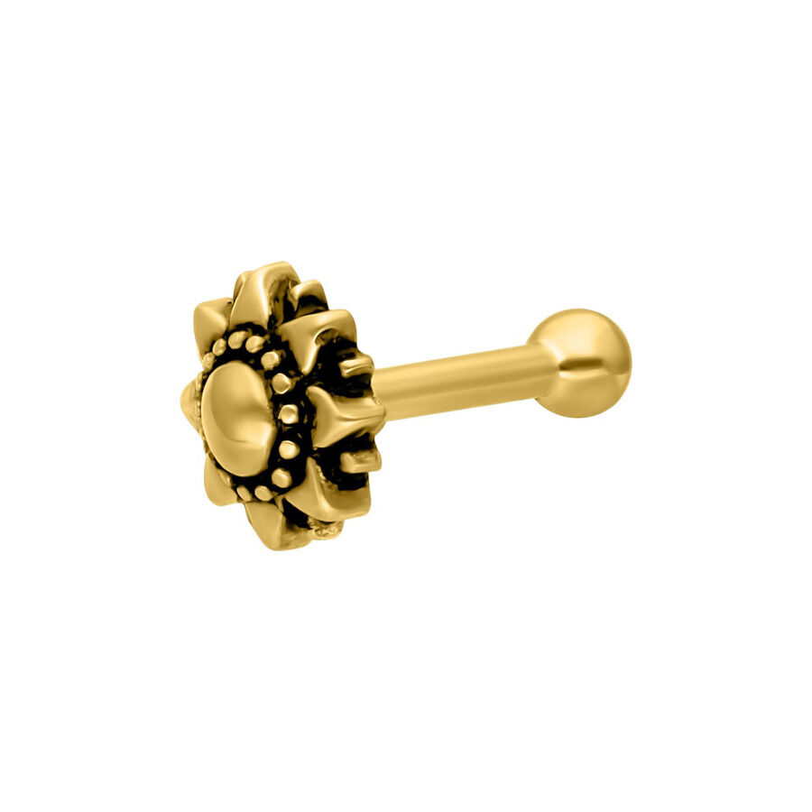 Sunflower Earbarbell<!--5da966730ea28--> - Golden Metal