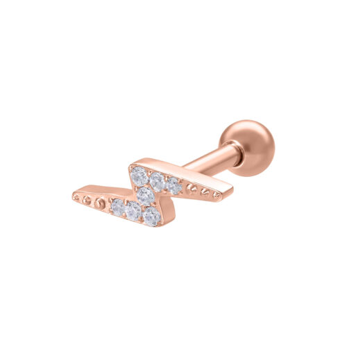 Crystal Flashlight Earbarbell - Rosegold