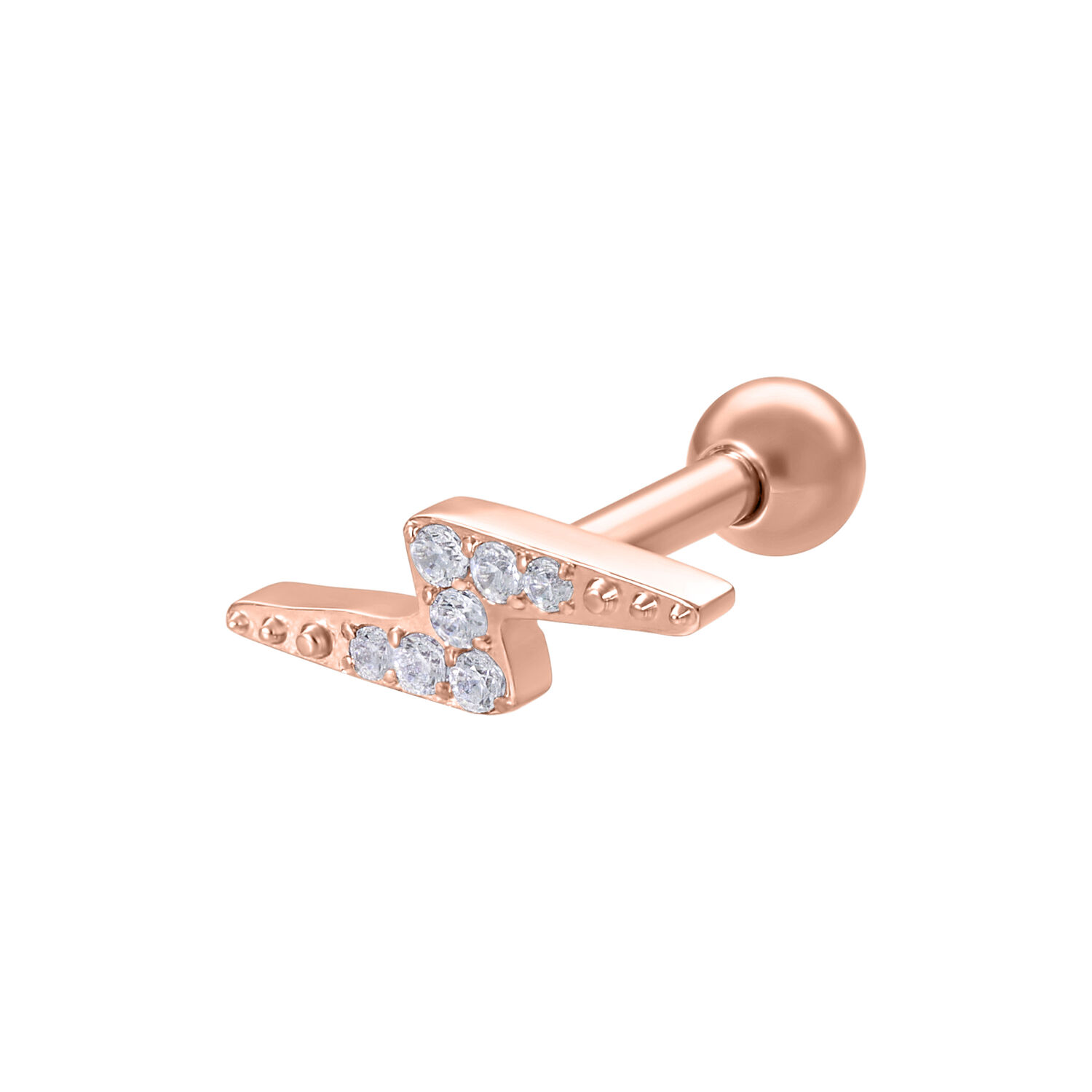 Crystal Flashlight Earbarbell - Rosegold