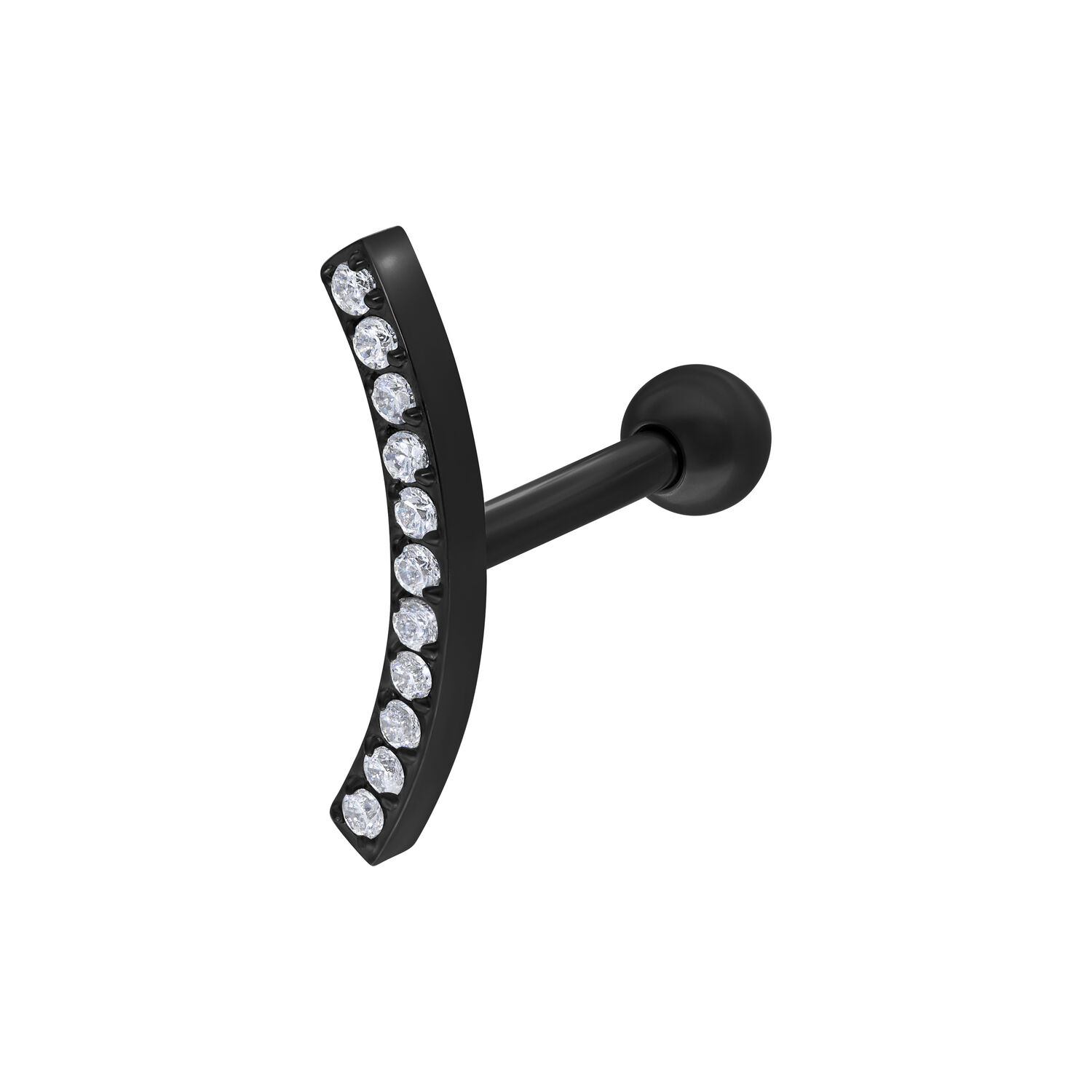 Earbarbell Crystal Bow in titanio - Black Metal