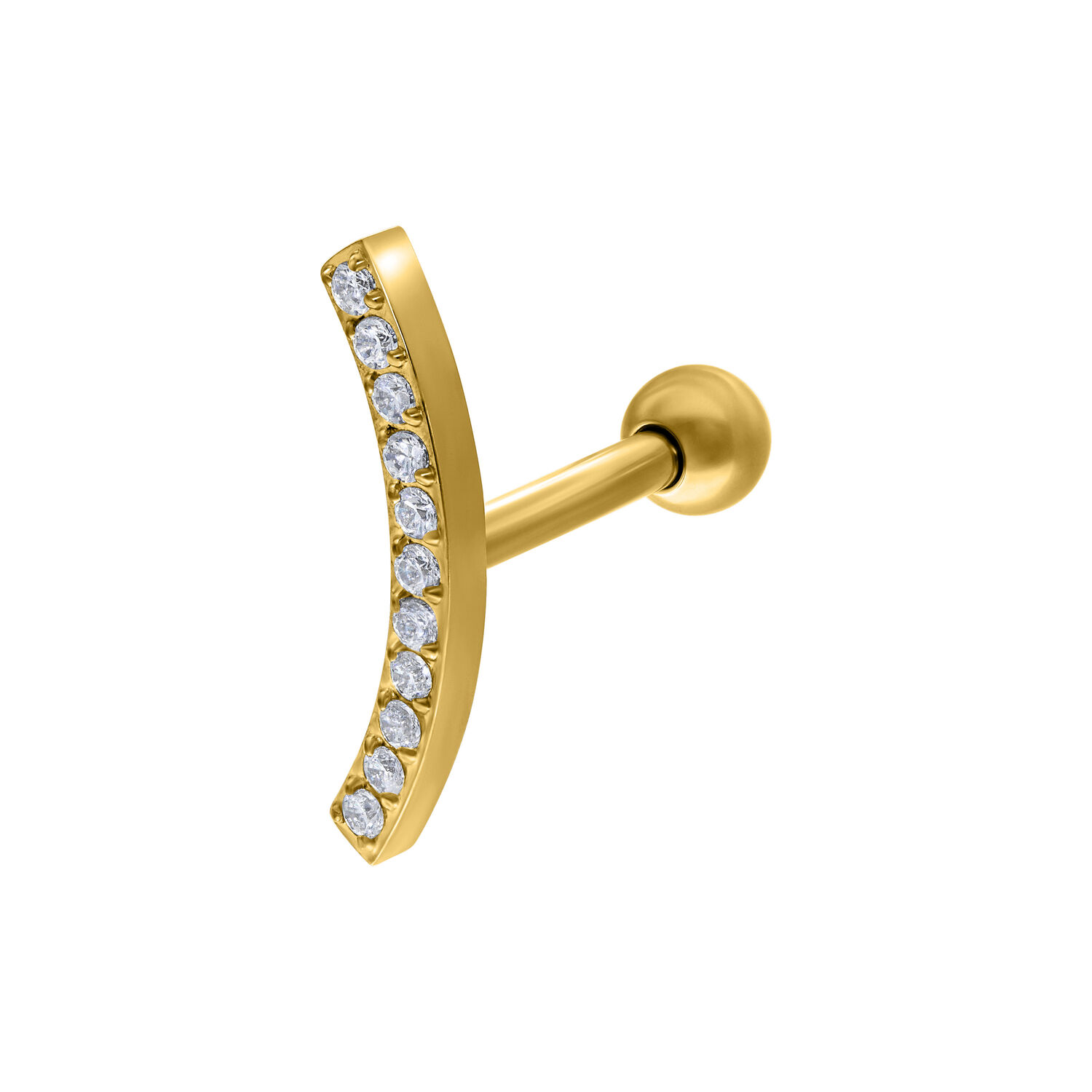 Earbarbell Crystal Bow in titanio - Golden Metal