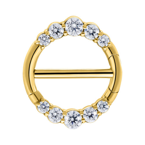 Double Crystal Hinged Nipple Clicker