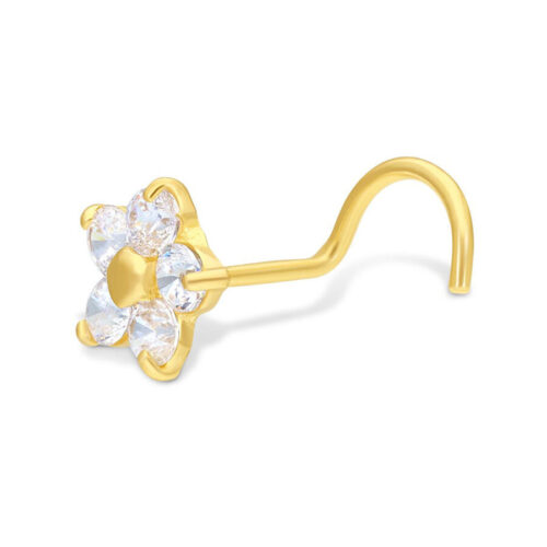 18k Crystal Flower Nosestud<!--5d4bf22b86e56-->