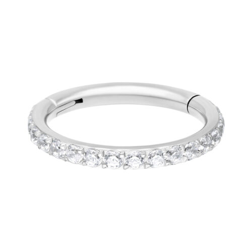Pave Set Crystals Conch Ring