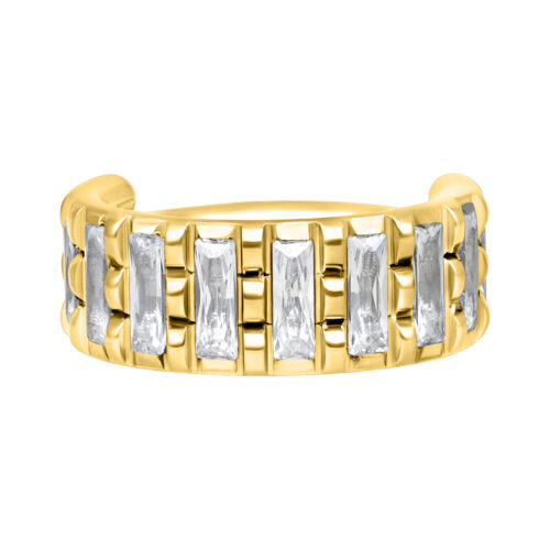 Baguette Crystal Clicker - Golden Metal