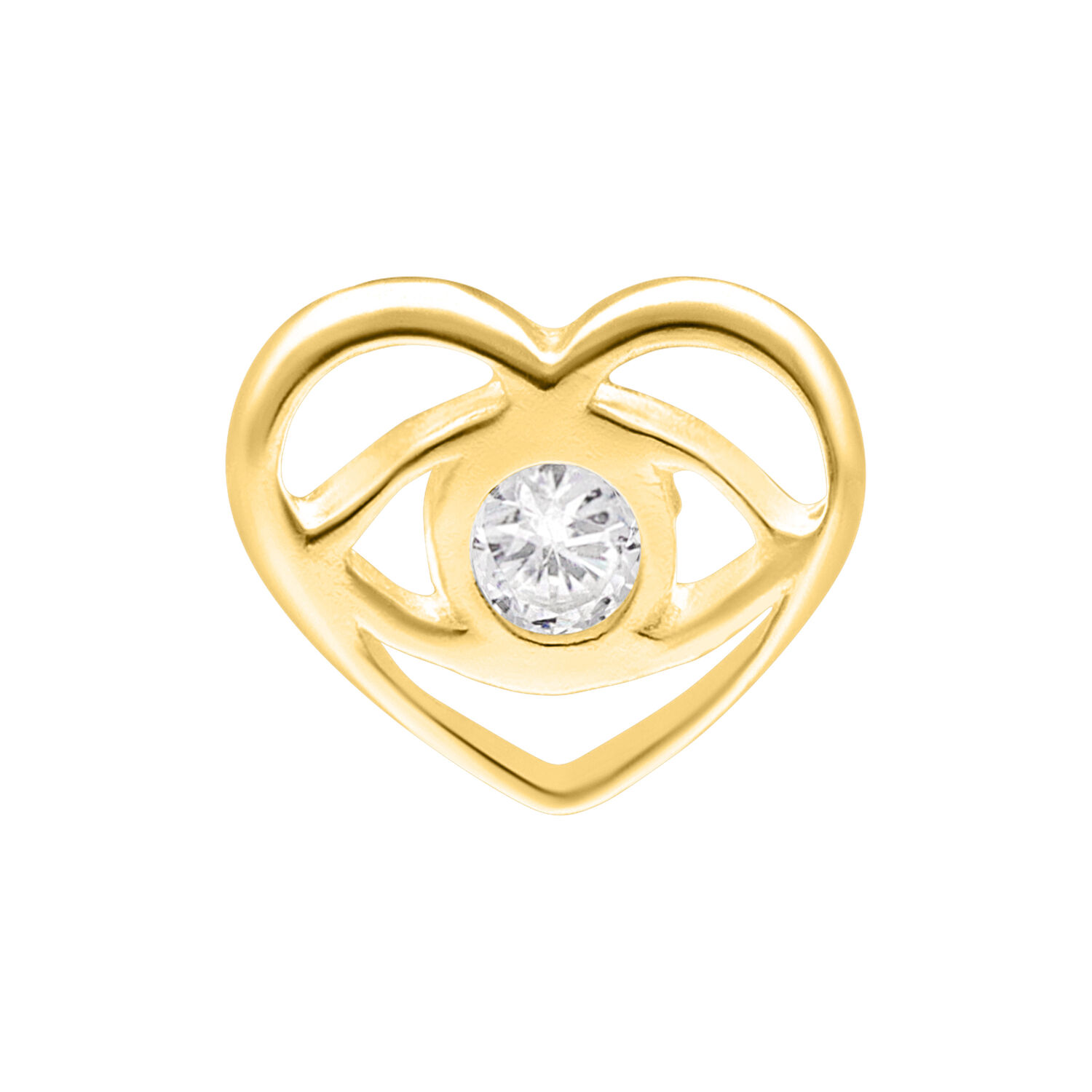 Push Fit Crystal Lovely Eye Attachment for Bioplast - Golden Metal