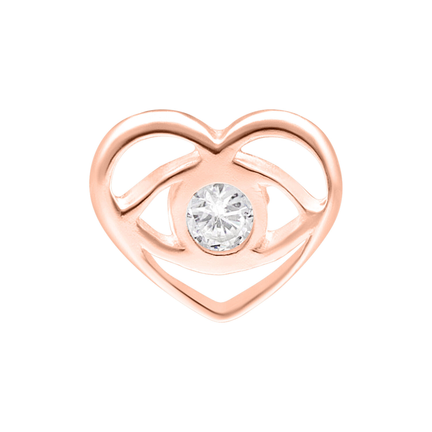 Push Fit Crystal Lovely Eye Attachment for Bioplast - Rosegold