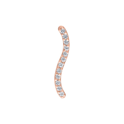 Push Fit Long Crystal Line Attachment for Bioplast - Rosegold