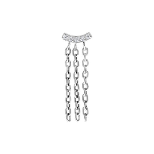 Push Fit Crystal Bar Chain Attachment